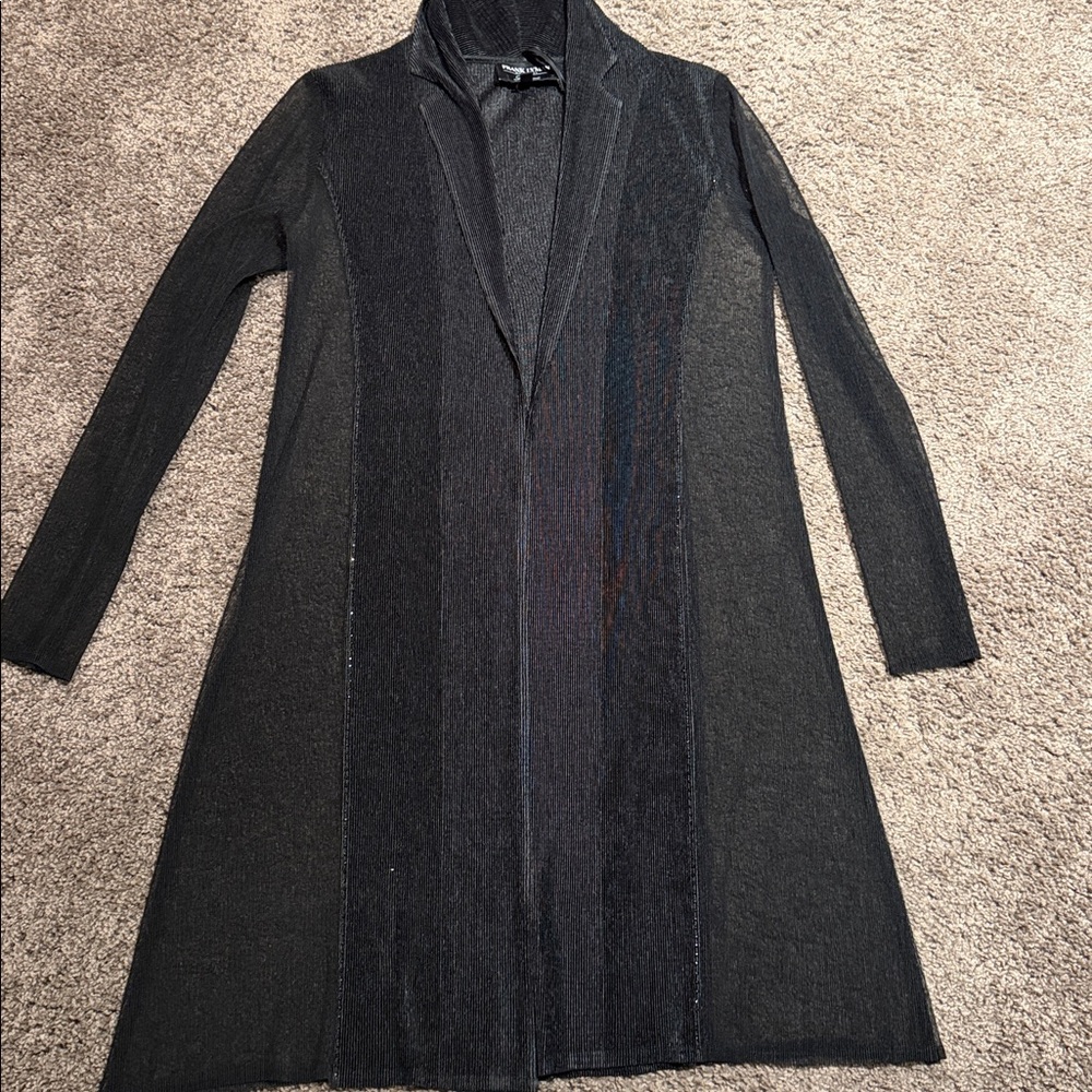 Frank Lyman Design Black Textured Cardigan